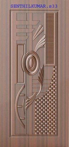 an image of a door that is made out of wood and has geometric designs on it