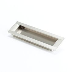 a metal drawer handle on a white background