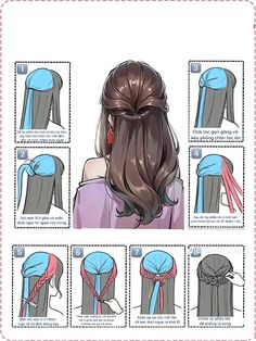 Cool Hair Designs, Cute Quick Hairstyles, Hair Style Korea, Hair Inspiration Long, Kawaii Hairstyles, Fulani Braids, Easy Hairstyle, Hair Tutorials Easy