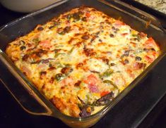 a casserole dish sitting on top of a stove