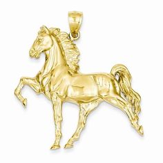 Metal: 14k Yellow GoldLength:41 mmWidth:40.5 mmFinish: Polished, Open back, TexturedFree U.S. Shipping for orders over $99 Protected by our 30-Day Risk Free Returns! 3d Horse, Horse Galloping, Horse Pendant, Gold Horse, Horse Necklace, Jewellery Moulds, Running Horses, Horse Jewelry, Horses Pendant