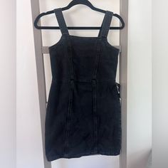 Nwts Denim Cowgirl Dress Never Worn Black Sleeveless Denim Dress, Sleeveless Black Denim Dress, Spring Black Denim Mini Dress, Casual Black Denim Mini Dress, Black Denim Mini Dress For Spring, Black Denim Mini Dress For Night Out, Black Fitted Sleeveless Denim Dress, Trendy Black Denim Mini Dress, Black Fitted Denim Dress