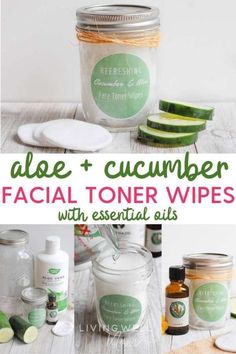 Homemade Face Toner, Toner Pads, Diy Facial, 4 Ingredient, Toner For Face, Skin Care Recipes, Facial Toner, Beauty Recipe