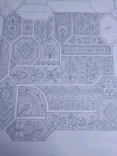 an intricately designed pattern is shown in this drawing