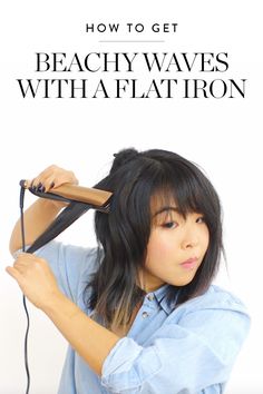 How to Get Beachy Waves with a Flat Iron via @PureWow Waves With A Flat Iron, Best Wavy Hair Products, Beach Waves With Flat Iron, Flat Iron Waves, Curl Your Hair, Flat Iron Curls, Beach Wave Hair, Flat Irons