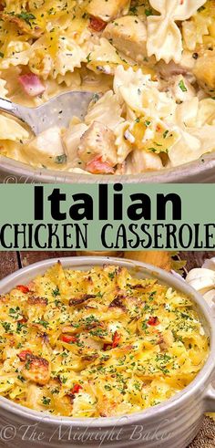 this is an image of italian chicken casserole