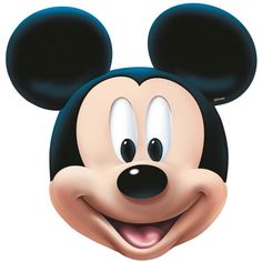 a close up of a mickey mouse face on a white background with the words disney written across it