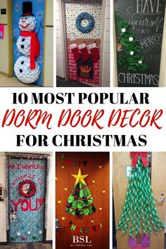 christmas door decorations that are made out of paper