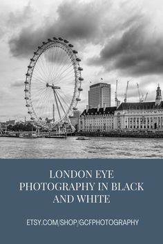 #LondonEye #BlackAndWhitePhotography #LondonLandmarks London Eye Photography, The London Eye, Iconic London, London Landmarks, Black And White Photograph