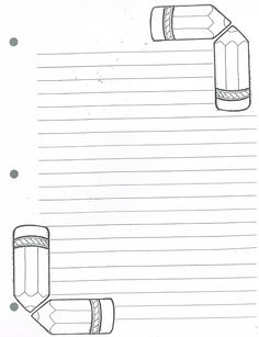 two pencils on lined paper next to each other