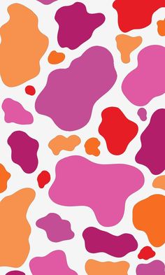 an animal print pattern with different colors and spots on the surface, including oranges, pinks, and reds