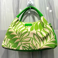 Kate Spade Leaf Green & Cream Tropical Canvas Patent Leather Shoulder Bag Euc Cute And Fun Tropical Print Kate Spade Bag In Green And Off White. Zip Top Closure. Interior Has With 1 Zipper Pocket. A Few Minor Marks On Interior. Measures Approximately 9"X13"X5.5". From A Smoke Free Pet Free Home. Questions? Leave A Comment Below. Kate Spade Green Bag With Detachable Handle, Green Vacation Bag With Detachable Strap, Kate Spade Green Bag With Detachable Strap, Kate Spade Green Double Handle Bag, Green Bag With Detachable Strap For Vacation, Green Bags With Detachable Strap For Vacation, Kate Spade Green Shoulder Bag For Errands, Green Kate Spade Shoulder Bag With Removable Pouch, Kate Spade Green Bag For Daily Use