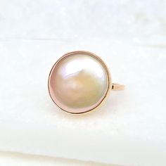 Elegant Iridescent Rings For Formal Occasions, Elegant Iridescent Cabochon Ring, Elegant Iridescent Moonstone Ring, Button Ring, Gold Pearl, Pearl Ring, Baby Fever, Timeless Beauty, Philadelphia