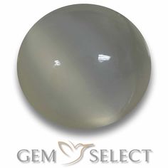 a round white object with the word gems select on it's front and side