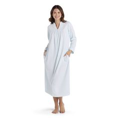 You'll love the cozy style of this Petite Miss Elaine Essentials Brushed Back Terry Long Zip Robe.Click on this WOMEN'S GUIDE to find the perfect fit and more!You'll love the cozy style of this Petite Miss Elaine Essentials Brushed Back Terry Long Zip Robe. Click on this INTIMATES & SLEEPWEAR GUIDE to find the perfect fit and more!FEATURES Soft knit terry construction 2 pockets Zipper front Long sleevesFIT & SIZING Loose fit 50-in. length from shoulder to hemFABRIC & CARE Polyester Machine wash Petite Size Chart, Cozy Style, Color Aqua, Sleepwear Robe, Petite Dresses, Cozy Fashion, Petite Size, Plus Size Dress, Soft Knits