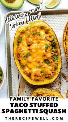 the recipe for this family favorite taco stuffed spaghetti squash