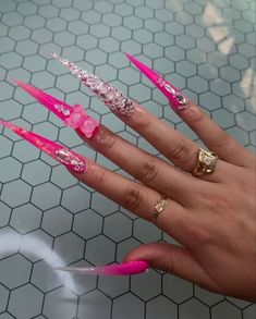 Stilleto Nails Designs, Purple Acrylic Nails, Dope Nail Designs, Long Acrylic Nails Coffin, Exotic Nails, Acrylic Nails Coffin Pink, Pearl Nails, Long Acrylic, Long Square Acrylic Nails