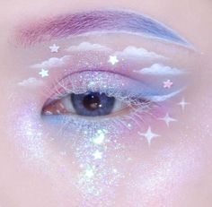 Aesthetic Cosmetology, Sanrio Style, 2000s Dress, Cute Eye Makeup, Kawaii Makeup, Graphic Makeup, Swag Makeup, Ethereal Makeup, Eye Makeup Designs