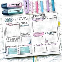 Bullet Journal Reflection, Bullet Journal Yearly, Bullet Journal Work, Bullet Journal Page, Stabilo Boss, My Year, Bullet Journal Writing, Bujo Inspiration, Bullet Journal Spread