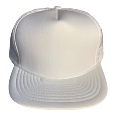 Brand new old stock. Color is white. Hat is deadstock. Check out pictures to see what you get. Item will be shipped in a box to keep it from getting damaged. Free shipping inside the USA. Hat is adult size. Cheap White Trucker Snapback Hat, Cheap White 5-panel Trucker Hat, Adjustable Solid Color Snapback Trucker Hat, White Trucker Baseball Cap With Flat Bill, White Flat Bill Trucker Hat For Streetwear, White Trucker Style 5-panel Baseball Cap, White Trucker 5-panel Baseball Cap, White 5-panel Trucker Baseball Cap, White Trucker Hat, One Size Fits Most