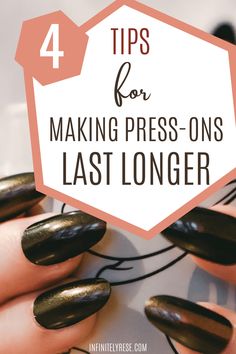 Do you want to know how to make your press-on nails last longer? Check out my blog post for 4 tips to keep make your press-on last for two weeks. #Beauty #pressonnails #artificialnails Nails With Stickers, How To Make Glue, Old Nail Polish, Best Press On Nails, Press Nails, Long Press On Nails, Gel Nails At Home, Kiss Nails, Cheap Nail