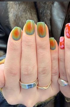 Looks Hippie, Hippie Nails, Minimal Nails, Minimalist Nails, Dream Nails, Fire Nails, Funky Nails, Pretty Acrylic Nails, Dope Nails