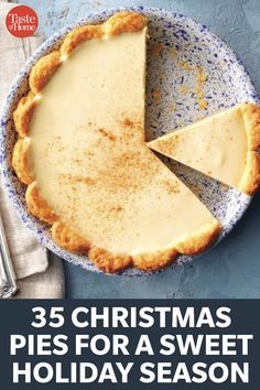 the cover of 30 christmas desserts straight from the 50's, with a pie on