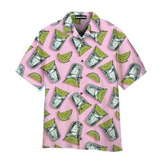 Cocktail Tequila, Pink Hawaiian Shirt, Margarita Cocktail, Tequila Cocktails, Casual Shirt