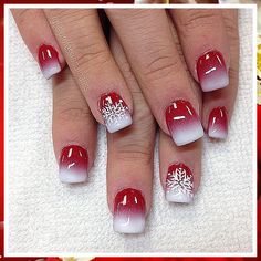 Christmas Nails Short - Get It Now! For more details, click to visit. Red And White Nails, Fancy Nails Designs, Nails Red, Christmas Nails Acrylic, Short Acrylic Nails Designs, Nail Designs Glitter, Dip Powder Nails, Xmas Nails