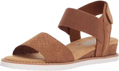 PRICES MAY VARY. Desert Kiss-Stretch Quarter Strap Sandal Flat Chill out your style with comfort in hot weather in the SKECHERS BOBS Desert Kiss sandal. Soft faux suede and stretch fabric upper in a strappy casual comfort sandal with stitching accents. Memory Foam footbed. Best Travel Sandals, Old Lady Shoes, Best Walking Sandals, Strap Sandals Flat, Skechers Store, Travel Sandals, Skechers Bobs, Outdoor Sandals, Walking Sandals