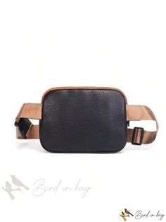 Bird in Bag - Womens Faux Leather Crossbody Bag with Adjustable Shoulder Strap Casual Faux Leather Chest Bag With Adjustable Strap, Casual Brown Belt Bag For School, Faux Leather Crossbody Chest Bag, Faux Leather Crossbody Chest Bag For Everyday Use, Everyday Faux Leather Crossbody Chest Bag, Bum Bag, Bird In Bag, Black Bag, Leather Crossbody Bag