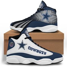 Dallas Cowboys Air Jordan 13 Custom Sneakers FT2107 Easy 30 day return policy Dallas Cowboys Shoes, Cow Boys, Cowboy Shoes, Nfl Gifts, Personalized Shoes, Shoes Design, Shoes Sport, Jordan 13, Custom Sneakers