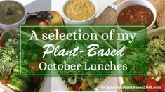 a selection of my plant - based october lunches is featured in this postcard