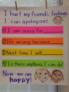 Ways to solve a problem when you hurt someone's feelings More Responsive Classroom, Class Management, Classroom Behavior, How To Say, Character Education, Classroom Community, Beginning Of School, Behavior Management, Teaching Classroom