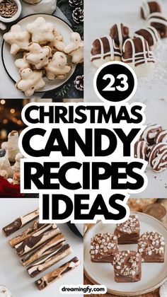 christmas candy recipes and desserts with the title overlay