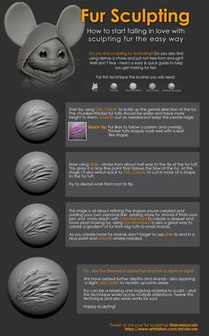 an info sheet describing how to use the mouse's head for sculpting