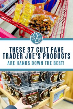 Here are the best Trader Joe's products to buy next time. These top cult-favorite Trader Joe's finds are loved by many. See what all the hype is about and try them for yourself! Best Foods From Trader Joes, Trader Joes For Diabetics, Trader Joe’s Paleo, Trader Joe’s For Diabetics, Best Finds At Trader Joes, Best Trader Joe’s Recipes, Trader Joe’s Diet, Trader Joe’s Picnic Ideas