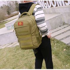 Material:  Nylon  
  Backpacks Type:  Softback  
  Function:  Travel Backpack,Mountaineering Backpacks,Camouflage Pack Schoolbag  
  Gender:  Unisex  
  Size:  50*31*15 cm(H*L*W)  
  Material :  High Quality Oxford Nylon Khaki Rectangular Backpack For Outdoor Activities, Khaki Large Capacity Backpack For Outdoor Activities, Tactical Khaki Bags For Hiking, Standard Khaki Backpack For Camping, Military Style Backpack For Outdoor Activities, Durable Khaki Practical Backpack, Khaki Standard Backpack For Camping, Military Style Khaki Backpack For Outdoor Activities, Durable Khaki Backpack For Hiking