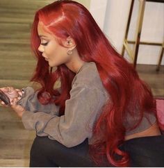 Main Haircut, Custom Color Wigs, Red Weave, Skunk Stripe, Colored Weave, Y2k Hair, Youtube Business, Wig Ideas, Birthday Hair