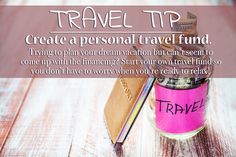 a pink jar filled with travel items on top of a wooden table