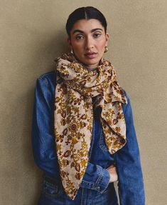 Add a pop of charm to your sustainable wardrobe with our cotton oversized scarf, featuring a magenta pink and tangerine orange bold floral pattern. Each long scarf is one-of-a-kind, handcrafted from upcycled vintage cotton saris and adorned with delicate embroidery for added detail and texture. Perfect for those in-between seasons, this lightweight scarf can be wrapped around your neck to fend off chilly drafts or draped over your shoulders as a stylish shawl or beach wrap. Whether you're layeri Bohemian Cotton Scarves With Floral Print, Bohemian Cotton Scarf With Floral Print, Pink Bohemian Cotton Scarves, Pink Bohemian Cotton Scarf, Pink Bohemian Scarves For Fall, Pink Bohemian Scarf For Fall, Scarf Styling, Brisk Walk, Muted Orange