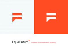 an orange and white background with the words equal future written in two different font styles