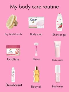 #aesthetic#fyp #skincare#selfcare Skin And Body Care Routine, Clean Body Care Products, Dove Body Care Routine, Dove Body Products, Body Care Routine Steps List, Body Care List, Smooth Skin Body Routine, Bodycare Products List, Winter Body Care Routine