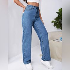 Brand New - Never Worn (Too Small) Purchased A Size Medium, But They Do Not Fit - They're For A Size 4-6 Pantalones Boyfriend, Mini Robes, Cute Jeans, High Rise Denim, Women Denim Jeans, Jeans Boyfriend, Easy Wear, High Jeans, Jean Outfits