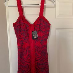 Gorgeous Dress With Tags, Size Small From Forever 21 Forever 21 Red V-neck Mini Dress, Red Sleeveless Forever 21 Dress, Red V-neck Mini Dress By Forever 21, Forever 21 Red Sleeveless Dress, Forever 21 Red Mini Dress For Date Night, Forever 21 Red Dress For Night Out, Navy Lace Dress, Ribbed Bodycon Dress, Boho Midi Dress