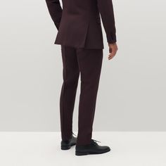 The Men’s Burgundy Suit Pants are here to help you stand out from the crowd at your next event. A dark, nuanced red color makes for the perfect maroon slacks. Our men’s burgundy dress pants are a bold choice that remains anchored firmly in the classic and classy. Made with a luxe, stretch-fit fabric that keeps you looking sharp and feeling comfortable all day, these burgundy slacks are men’s modern suiting update. Pair with the Men’s Burgundy Suit Jacket for a sleek 2-piece suit, or style the su Burgundy Suit Jacket, Dress Pants For Men, Burgundy Suit, Mens Dress Pants, Pants For Men, Burgundy Dress, Suit Pants, Dress Pants, Red Color