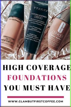 The best three high coverage and long-lasting foundations that you must have in your makeup collection and makeup bag. These foundations are luxurious high-end products but they are worth they money in my opinion! I have even done hot weather test and tried for 24h and they are perfect. They are also great for summer because of SPF15 that is so important for our skin and health! Get these foundations right now! Best luxurious foundations | Greatest foundations. #topfoundations #bestfoundations Top Foundations, High Coverage Foundation, Apply Foundation, Long Lasting Foundation, Skin Care Tutorial, Foundation Application, Studio Fix, So Me