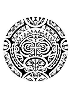 a black and white drawing of a circular design