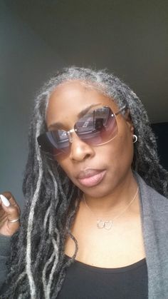 Gray Sisterlocks, White Locs, Silver Dreads, Long Twist, Silver Haired Beauties