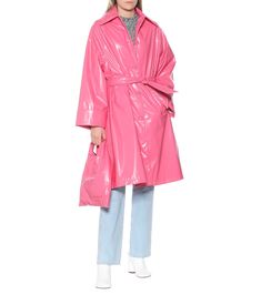 MM6 Maison Margiela - Oversized trench coat | Mytheresa Dress Coat Outfit, Oversized Trench, Pink Trench Coat, Herringbone Coat, Oversized Trench Coat, Alexander Mcqueen Clothing, Mm6 Maison Margiela, Casual Coat, Wide Sleeves